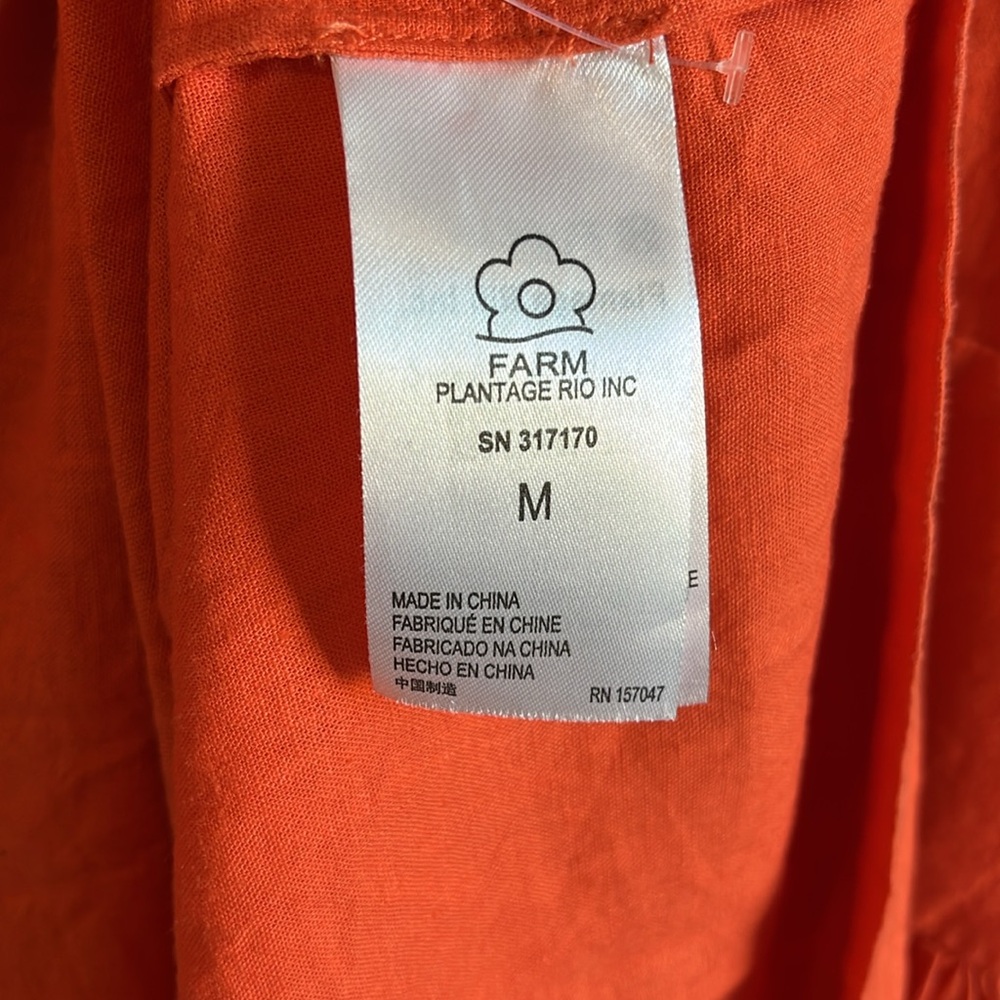 FARM Rio Orange Midi Sundress - Picture 6 of 13